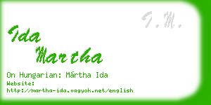 ida martha business card