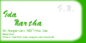 ida martha business card